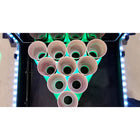 Overhead view of Valley Jet-Pong by Valley, featuring plastic cups in a triangle formation.