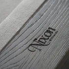 Close-up of the Nixon Georgia 8' Slate Pool Table in Grayson Grey by Nixon Billiards.