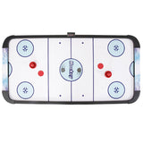 Hathaway 5' Face-Off Air Hockey Table includes 2 red paddles, 2 pucks, and electronic scoring.
