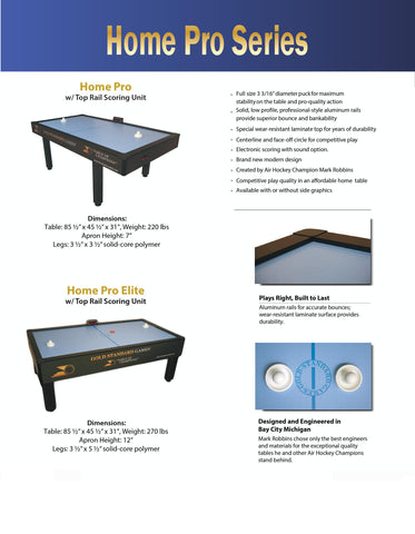 Gold Standard Games 7' Home Pro Elite Air Hockey Table – Game