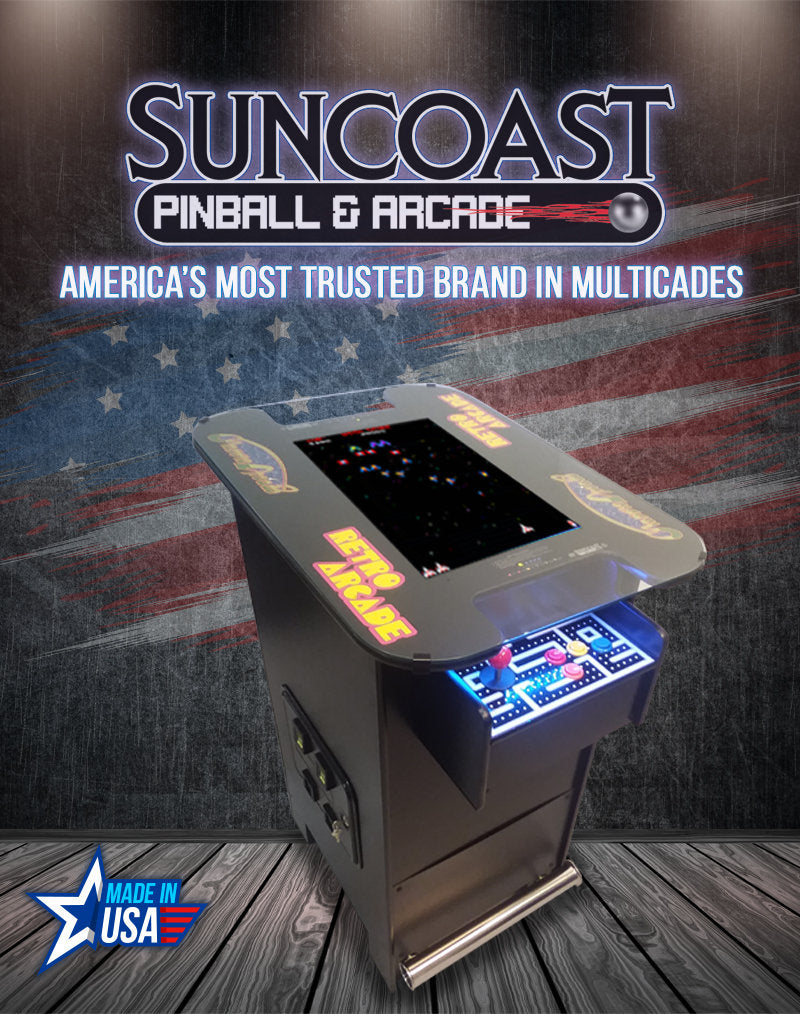 Suncoast Arcade Premium Pub Height Cocktail Arcade Machine - 412 Games