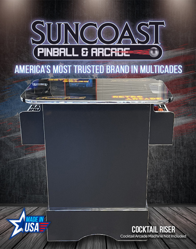 Suncoast Arcade Riser for Cocktail Arcade Machine in Black