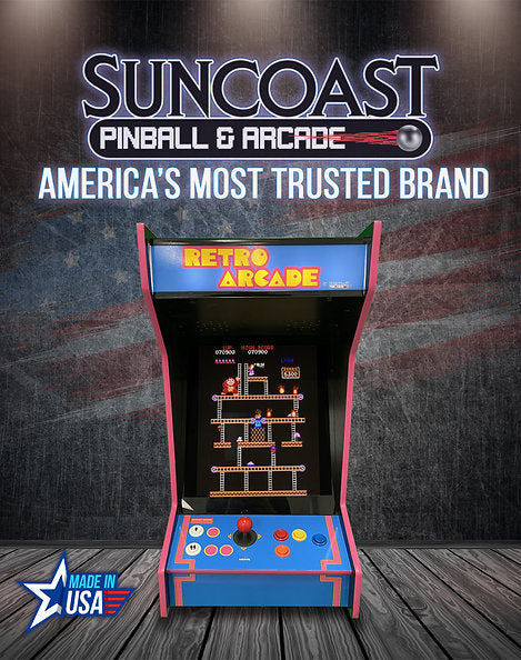 Suncoast Arcade Tabletop Retro Blue Arcade Machine - Lit Marquee - 60 Games