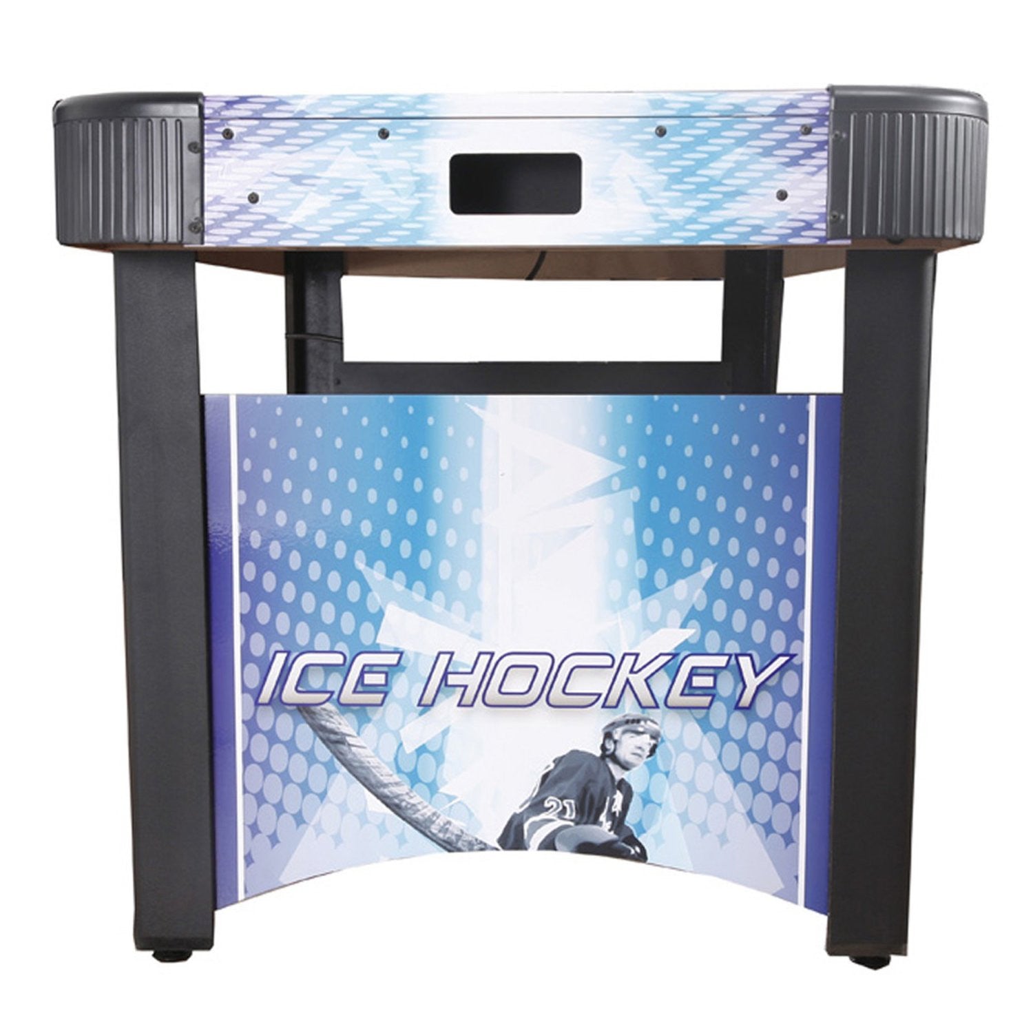 Hathaway 5' Face-Off Air Hockey Table with electronic scoring and player graphics.