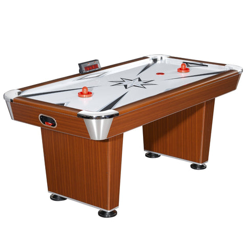 Hathaway 6' Midtown Air Hockey Table in Cherry w/Silver Finish