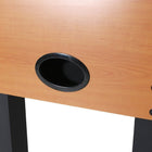 Close-up of DMI Sports' American Legend Charger 52" foosball table's ball return slot and legs.