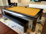 Playcraft Monaco 8' Slate Pool Table with Dining Top with Camel Felt