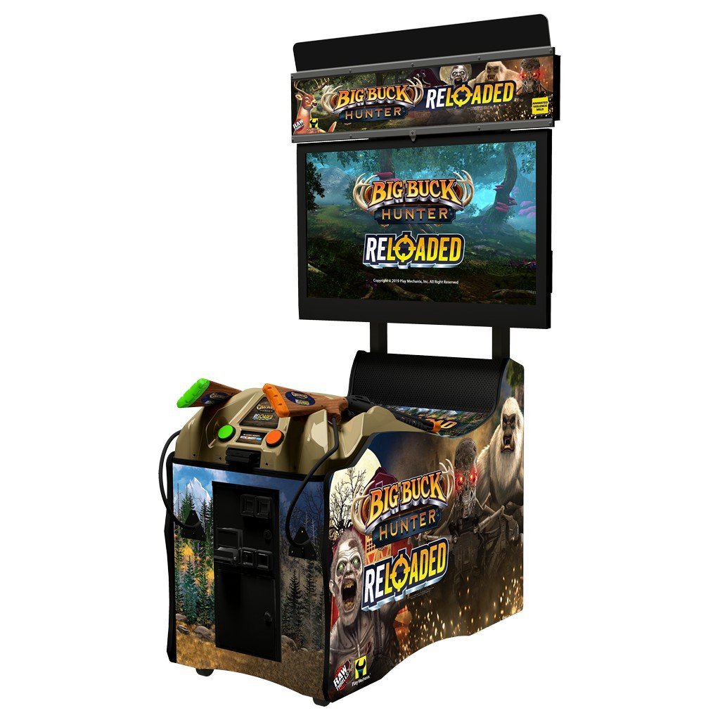 Raw Thrills Big Buck Hunter Reloaded Panorama 42" arcade game with hunting-themed graphics.