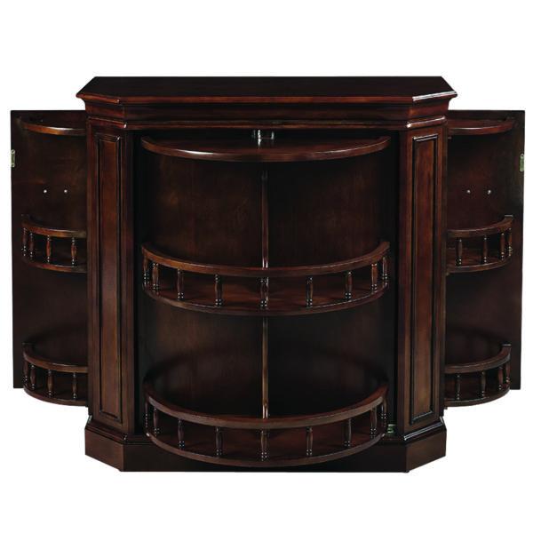 RAM Game Room Bar Cabinet w/ Spindle - Cappuccino