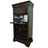 RAM Game Room Bar Cabinet w/ Wine Rack - Cappuccino