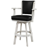 RAM Game Room Swivel Barstool with Arms - Antique White