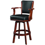 RAM Game Room Swivel Barstool with Arms - Chestnut