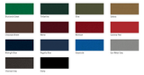 Twelve fabric swatches for Brunswick Billiards OAKLAND II 8' Pool Table in assorted colors.