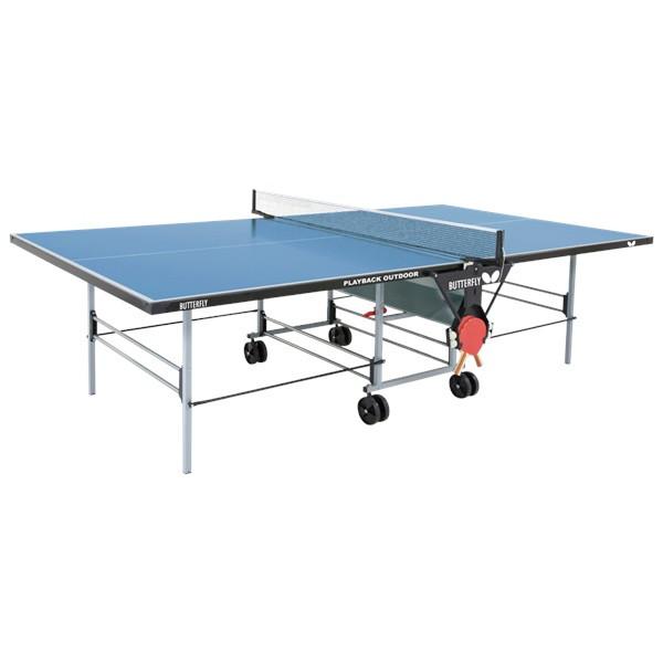 Butterfly Playback Outdoor Blue Table Tennis Table