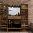 American Heritage Billiards Braxton Cabinet with shelves and stemware holders for wine and spirits.