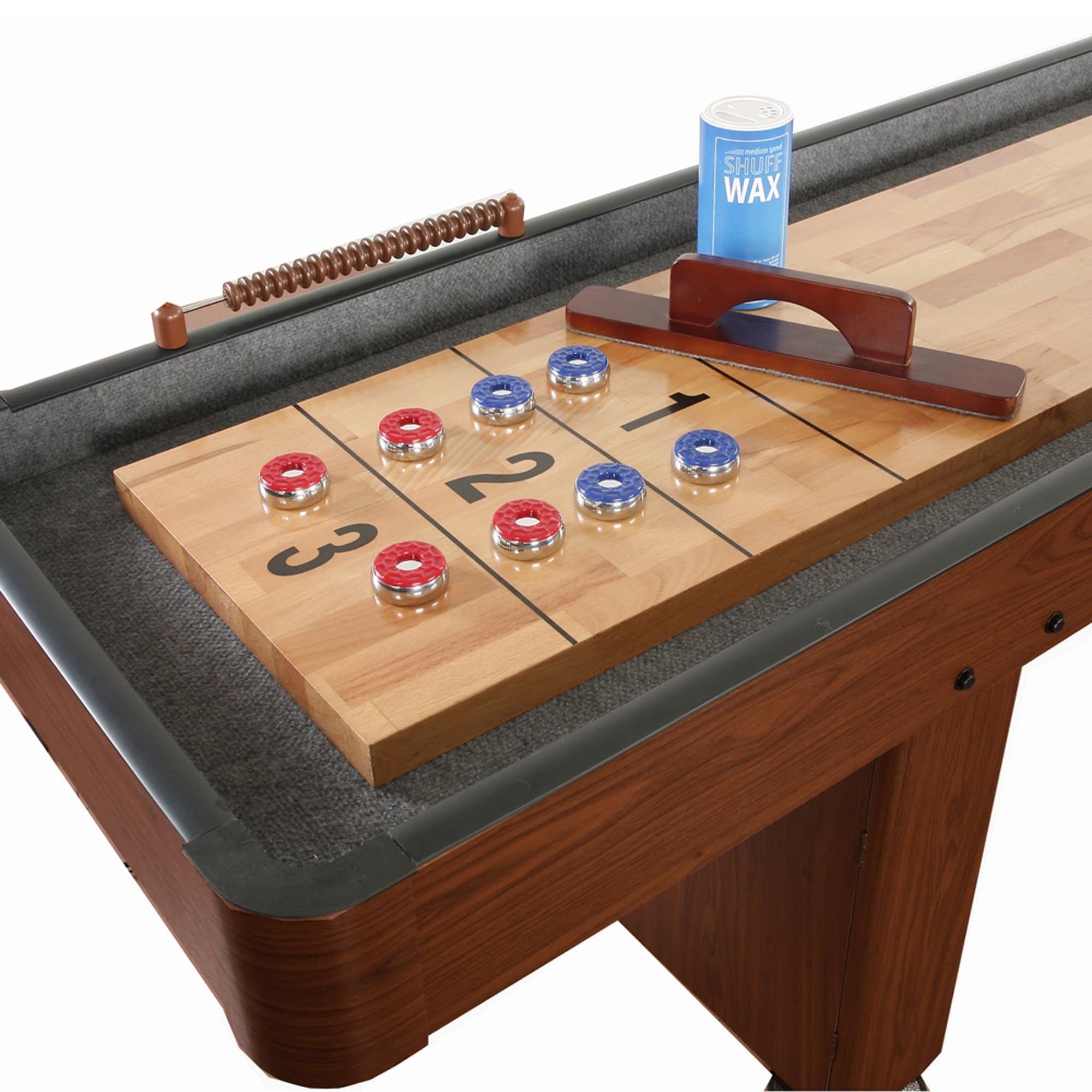 Carmelli Challenger 14' Shuffleboard Table in Walnut Finish