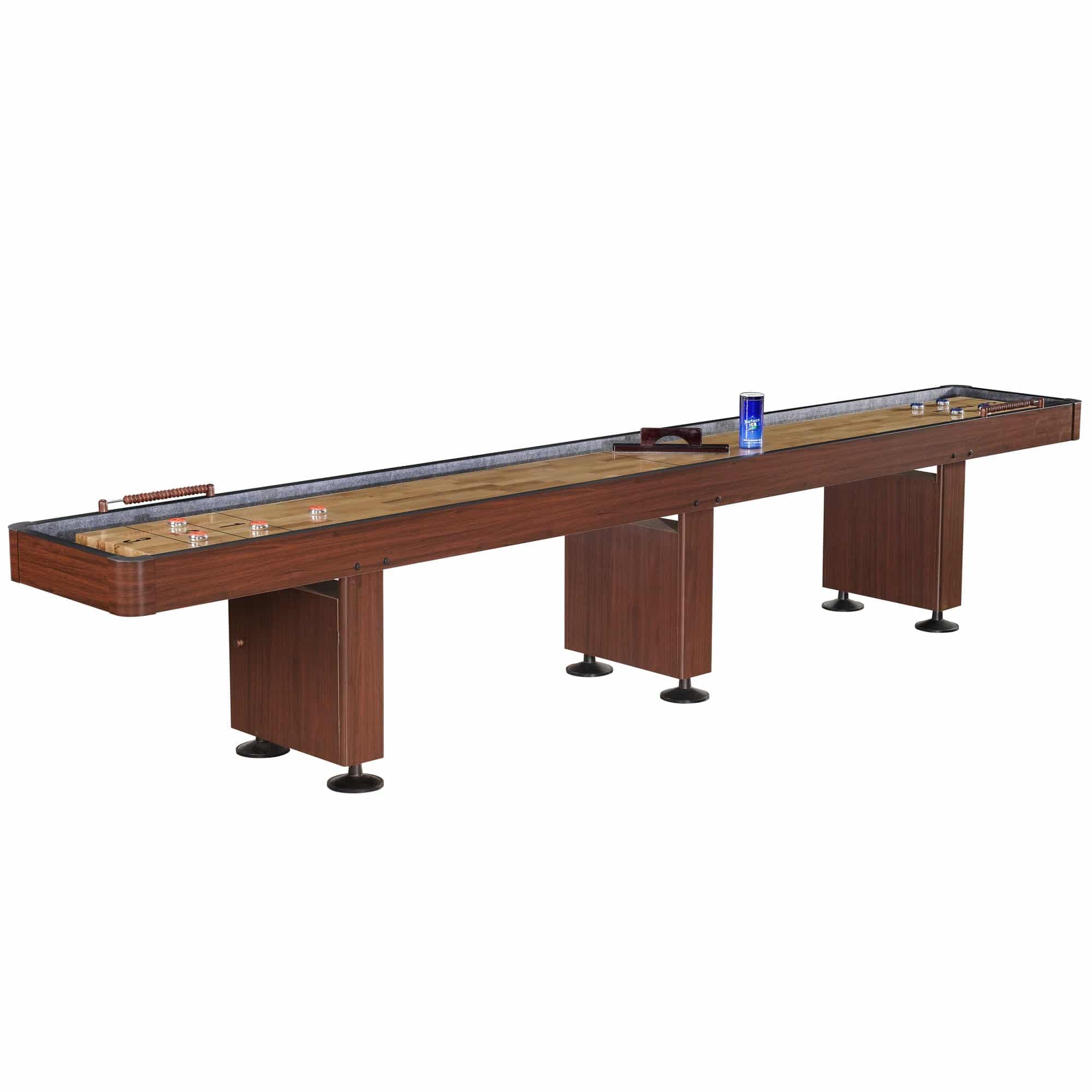 Carmelli Challenger 14' Shuffleboard Table in Walnut Finish