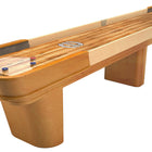 Champion Capri 9' Shuffleboard Table by Champion, with pucks on its surface.