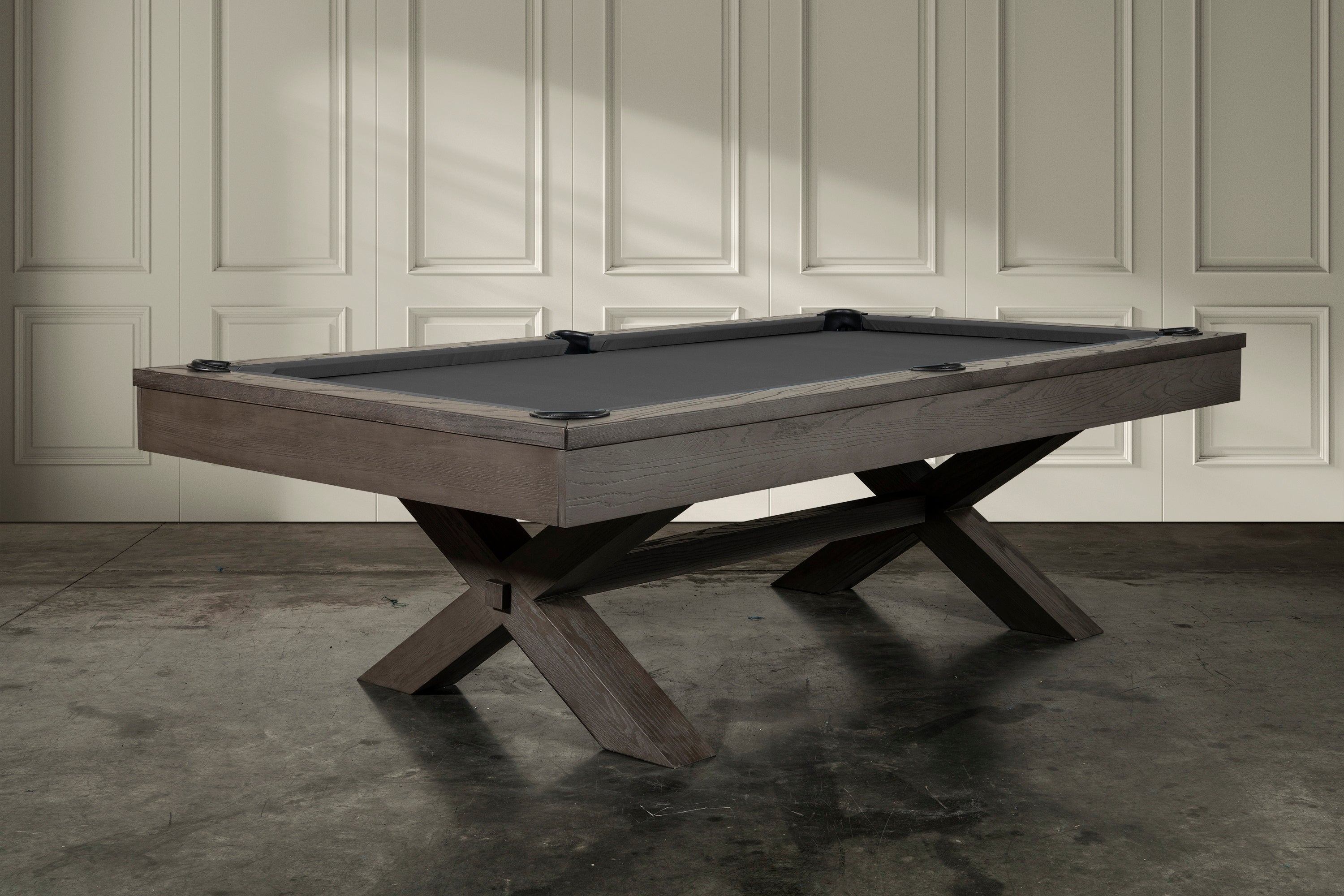 Nixon CrissyCross 7' Slate Pool Table in Charcoal Finish