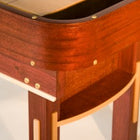 Corner view of a Venture Grand Deluxe 18' Shuffleboard Table with numbered sections.