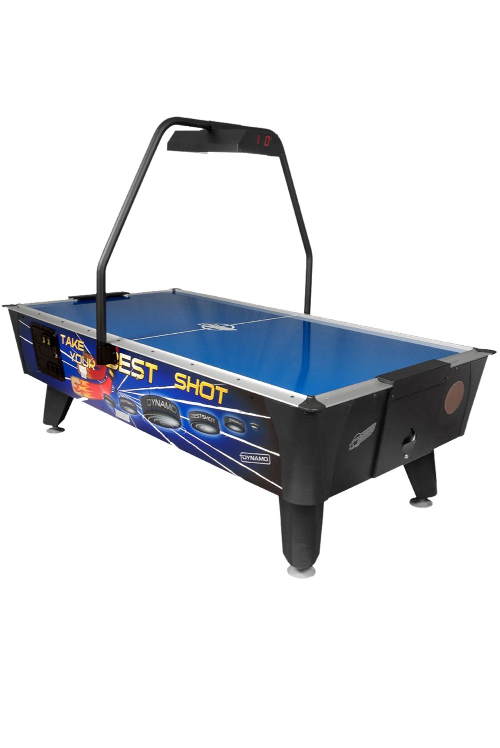 Dynamo 8' Best Shot Air Hockey Table with Overhead Scoring (Coin)