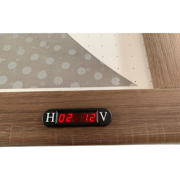 Hathaway Excalibur 6' Air Hockey Table displays digital readouts of 02 and 12.
