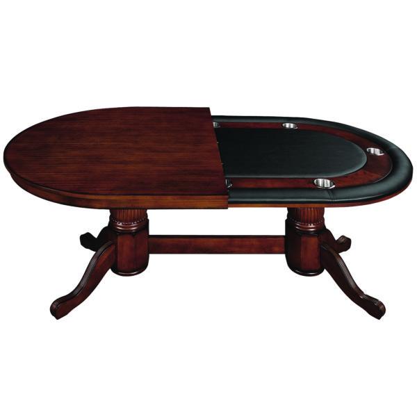 RAM Game Room 84" Texas Hold'em Game Table with Dining Top - Chestnut