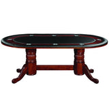 RAM Game Room 84" Texas Hold'em Game Table with Dining Top - English Tudor