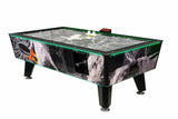Great American 8' Black Ice Coin Operated Air Hockey with green LEDs and two strikers included.