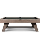 Nixon Billiards Hunter 7' Slate Pool Table in antique finish, shown from the front.