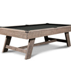Nixon Hunter 7' Slate Pool Table in Antique Finish by Nixon Billiards with dining top option.