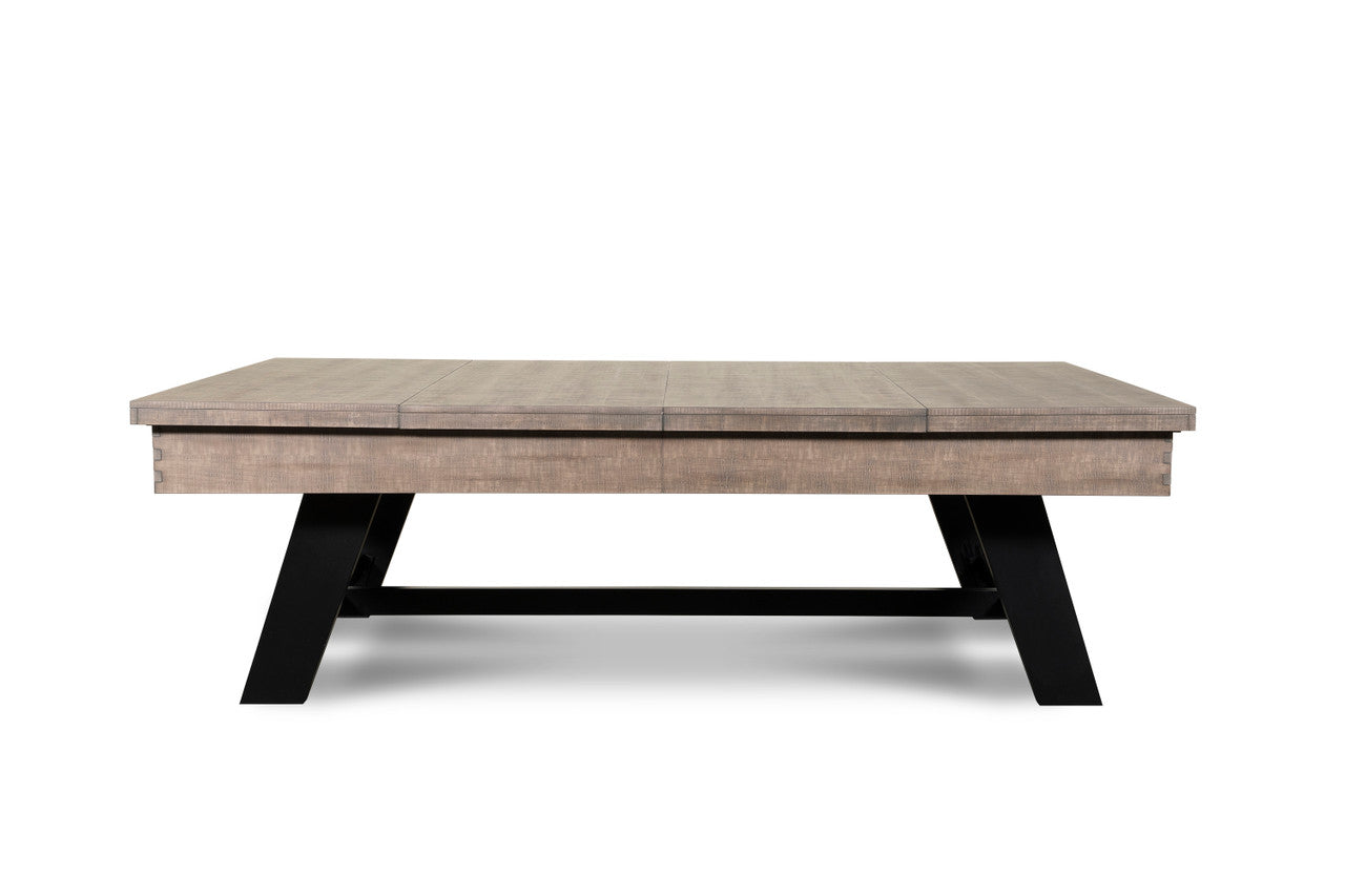 Nixon Hunter 7' Slate Pool Table in Antique Finish by Nixon Billiards, front view.