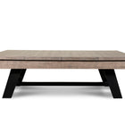 Nixon Hunter 7' Slate Pool Table in Antique Finish by Nixon Billiards, front view.