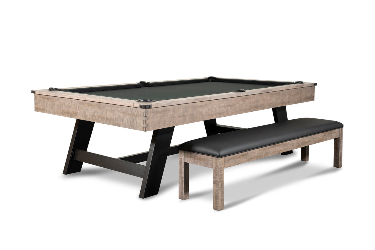 Nixon Hunter 7' Slate Pool Table in Antique Finish w/ Dining Top by Nixon Billiards.