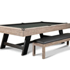 Nixon Hunter 7' Slate Pool Table in Antique Finish w/ Dining Top by Nixon Billiards.