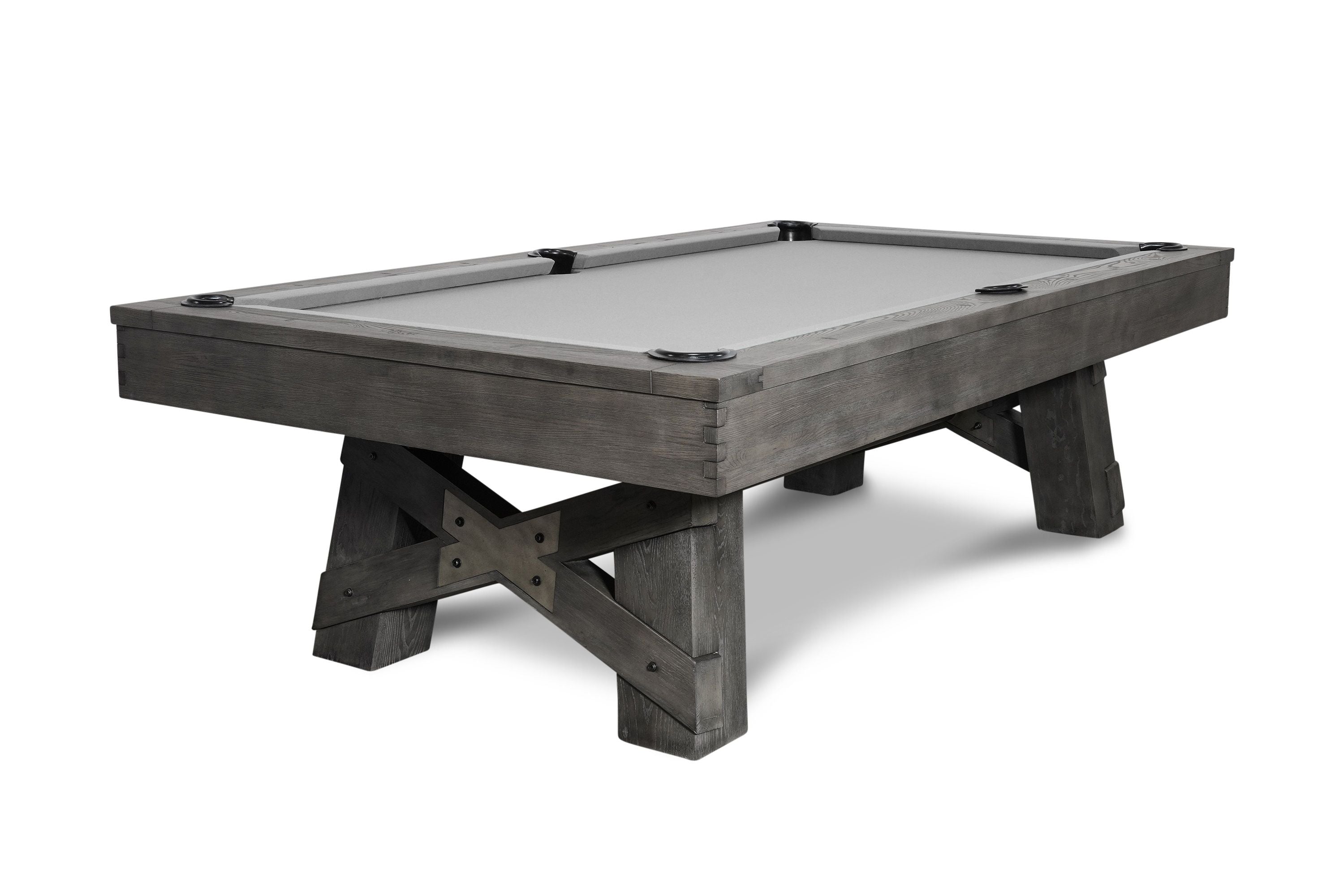 Nixon Georgia 7' Slate Pool Table in Grayson Grey by Nixon Billiards with dining top option.