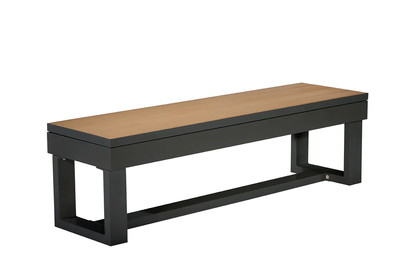 American Heritage Lanai Outdoor Multi-Functional Storage Bench in Obsidian Black Set of 2