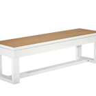 American Heritage Lanai Outdoor Multi-Functional Storage Bench in Pearl White Set of 2