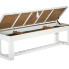 American Heritage Lanai Outdoor Multi-Functional Storage Bench in Pearl White Set of 2