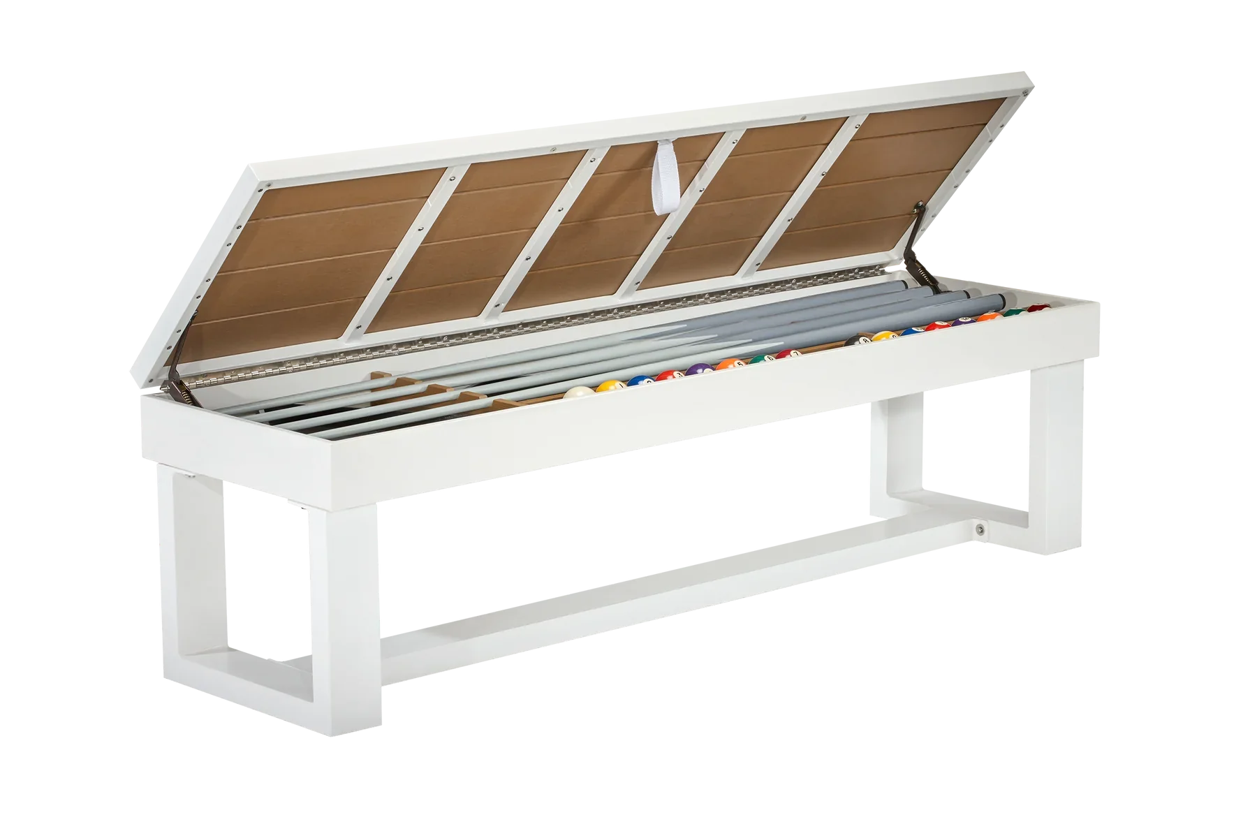 American Heritage Lanai Outdoor Multi-Functional Storage Bench in Pearl White Set of 2