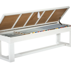 American Heritage Lanai Outdoor Multi-Functional Storage Bench in Pearl White Set of 2