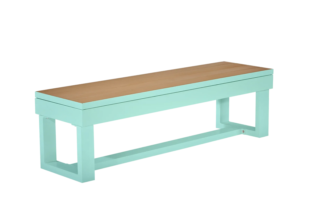 American Heritage Lanai Outdoor Multi-Functional Storage Bench in Seafoam Teal Set of 2