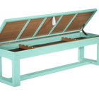 American Heritage Lanai Outdoor Multi-Functional Storage Bench in Seafoam Teal Set of 2