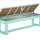 American Heritage Lanai Outdoor Multi-Functional Storage Bench in Seafoam Teal Set of 2