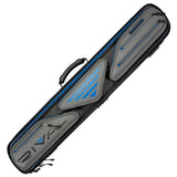 Lucasi Hybrid Rival Case LC348W: rectangular blue case with black/gray panels and zippered pockets.