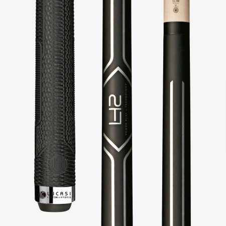 Three sections of the Lucasi Hybrid® LHC14 Pool Cue have a G5 grip and low deflection shaft.