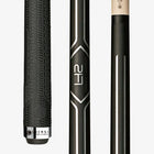Three sections of the Lucasi Hybrid® LHC14 Pool Cue have a G5 grip and low deflection shaft.