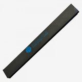 A sleek black Lucasi LP30 carbon fiber composite cue with blue Pinnacle branding.