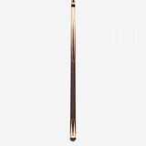 The Lucasi Lux® LUX51 Pool Cue features low deflection and decorative designs on white.