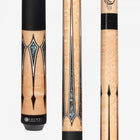 Three views of the Lucasi Lux® LUX52 Pool Cue with black inlays, low deflection shaft, and Everest tip.